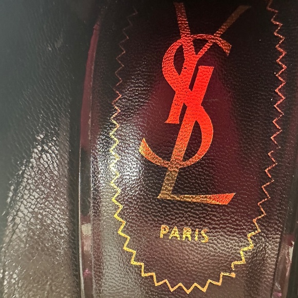 NWOT YVES SAINT LAURENT BLACK HEELS - Picture 16 of 16